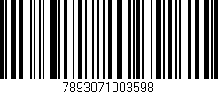 Código de barras (EAN, GTIN, SKU, ISBN): '7893071003598'