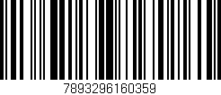 Código de barras (EAN, GTIN, SKU, ISBN): '7893296160359'