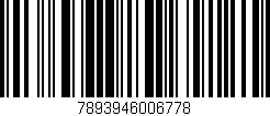 Código de barras (EAN, GTIN, SKU, ISBN): '7893946006778'