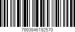 Código de barras (EAN, GTIN, SKU, ISBN): '7893946192570'