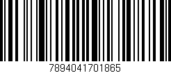Código de barras (EAN, GTIN, SKU, ISBN): '7894041701865'