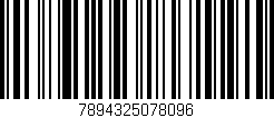 Código de barras (EAN, GTIN, SKU, ISBN): '7894325078096'