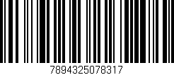 Código de barras (EAN, GTIN, SKU, ISBN): '7894325078317'
