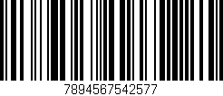 Código de barras (EAN, GTIN, SKU, ISBN): '7894567542577'