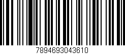 Código de barras (EAN, GTIN, SKU, ISBN): '7894693043610'