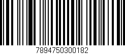 Código de barras (EAN, GTIN, SKU, ISBN): '7894750300182'