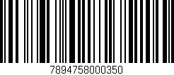 Código de barras (EAN, GTIN, SKU, ISBN): '7894758000350'