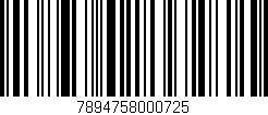 Código de barras (EAN, GTIN, SKU, ISBN): '7894758000725'