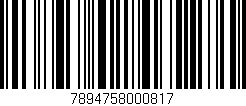 Código de barras (EAN, GTIN, SKU, ISBN): '7894758000817'