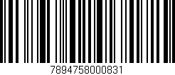 Código de barras (EAN, GTIN, SKU, ISBN): '7894758000831'