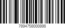 Código de barras (EAN, GTIN, SKU, ISBN): '7894758000886'