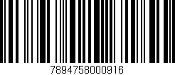 Código de barras (EAN, GTIN, SKU, ISBN): '7894758000916'