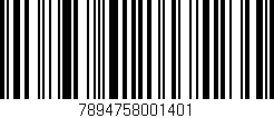 Código de barras (EAN, GTIN, SKU, ISBN): '7894758001401'