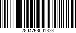 Código de barras (EAN, GTIN, SKU, ISBN): '7894758001838'