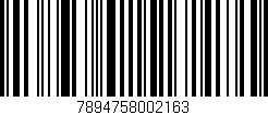 Código de barras (EAN, GTIN, SKU, ISBN): '7894758002163'