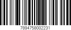Código de barras (EAN, GTIN, SKU, ISBN): '7894758002231'