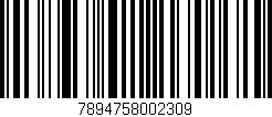 Código de barras (EAN, GTIN, SKU, ISBN): '7894758002309'
