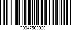 Código de barras (EAN, GTIN, SKU, ISBN): '7894758002811'