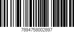 Código de barras (EAN, GTIN, SKU, ISBN): '7894758002897'