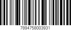 Código de barras (EAN, GTIN, SKU, ISBN): '7894758003931'