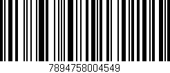 Código de barras (EAN, GTIN, SKU, ISBN): '7894758004549'
