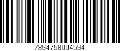 Código de barras (EAN, GTIN, SKU, ISBN): '7894758004594'