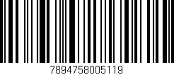 Código de barras (EAN, GTIN, SKU, ISBN): '7894758005119'