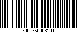 Código de barras (EAN, GTIN, SKU, ISBN): '7894758006291'