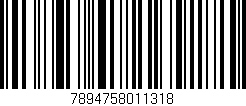 Código de barras (EAN, GTIN, SKU, ISBN): '7894758011318'