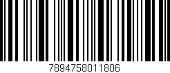 Código de barras (EAN, GTIN, SKU, ISBN): '7894758011806'