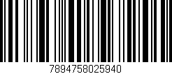 Código de barras (EAN, GTIN, SKU, ISBN): '7894758025940'