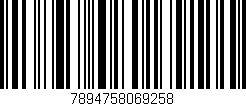 Código de barras (EAN, GTIN, SKU, ISBN): '7894758069258'