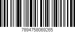 Código de barras (EAN, GTIN, SKU, ISBN): '7894758069265'