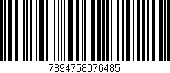 Código de barras (EAN, GTIN, SKU, ISBN): '7894758076485'