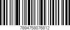 Código de barras (EAN, GTIN, SKU, ISBN): '7894758076812'