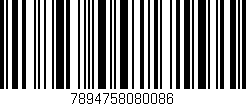 Código de barras (EAN, GTIN, SKU, ISBN): '7894758080086'
