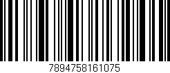 Código de barras (EAN, GTIN, SKU, ISBN): '7894758161075'