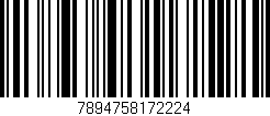 Código de barras (EAN, GTIN, SKU, ISBN): '7894758172224'