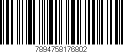 Código de barras (EAN, GTIN, SKU, ISBN): '7894758176802'