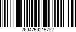 Código de barras (EAN, GTIN, SKU, ISBN): '7894758215792'