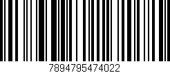 Código de barras (EAN, GTIN, SKU, ISBN): '7894795474022'