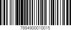 Código de barras (EAN, GTIN, SKU, ISBN): '7894900010015'