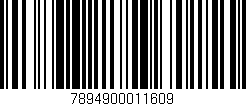Código de barras (EAN, GTIN, SKU, ISBN): '7894900011609'