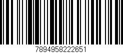 Código de barras (EAN, GTIN, SKU, ISBN): '7894958222651'