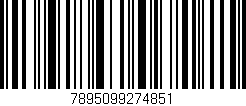 Código de barras (EAN, GTIN, SKU, ISBN): '7895099274851'