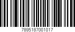 Código de barras (EAN, GTIN, SKU, ISBN): '7895187001017'