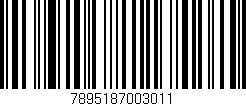 Código de barras (EAN, GTIN, SKU, ISBN): '7895187003011'