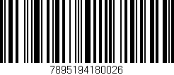 Código de barras (EAN, GTIN, SKU, ISBN): '7895194180026'
