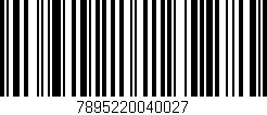 Código de barras (EAN, GTIN, SKU, ISBN): '7895220040027'
