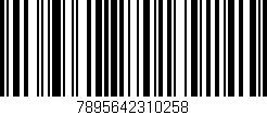 Código de barras (EAN, GTIN, SKU, ISBN): '7895642310258'